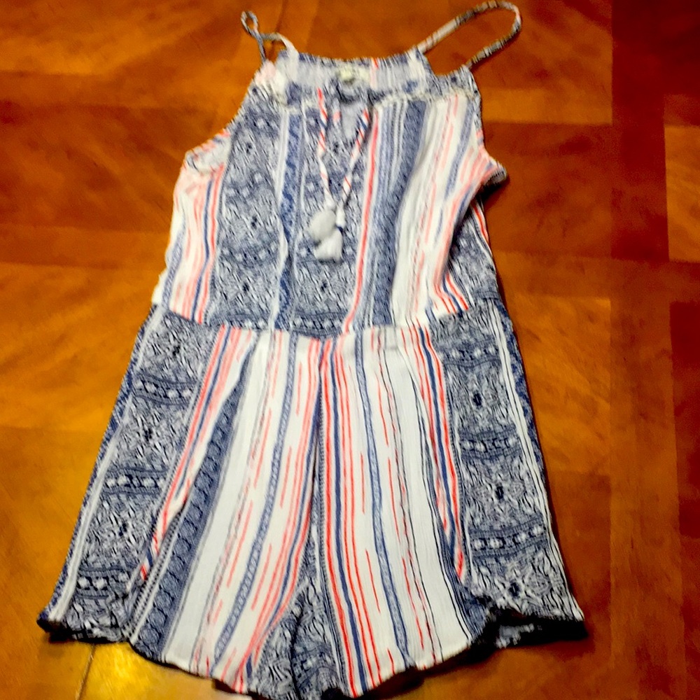 Red white and blue romper
